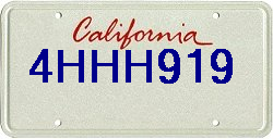 4HHH919 California